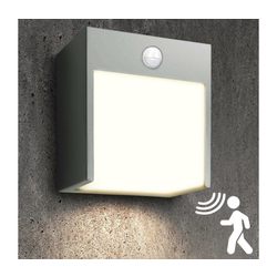 Brilagi -LED spoljašnje zidno svetlo sa senzorom TERNI LED/12W/230V sivo IP44