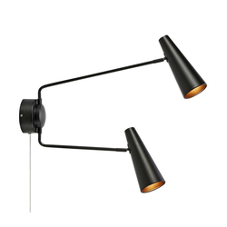 Markslöjd 108690 - Zidna lampa PEAK 2xE14/40W/230V crna