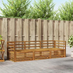 Set vanjskih sofa 3 kom. Prirodna Čvrsto drvo akacije