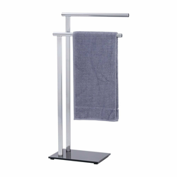 WENKO 22090100 - Stalak za peškire LAVA 42x81 cm nerđajući čelik/srebrna/crna