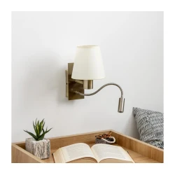 Brilagi - LED zidna svetiljka NUBILA 1xE27/25W/230V + LED/3W mesing/krem