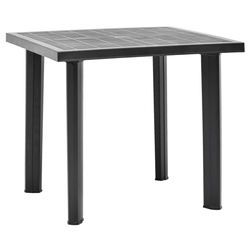 vidaXL Vrtna miza antracitna 80x75x72 cm plastika