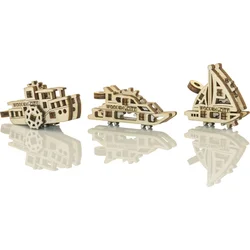 Wooden city 3D puzzle mini set Widgets: Ladje 28 kosov