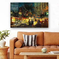 Wallity Dekorativna slika na kaljenom staklu, 50x70cm, Šarena
