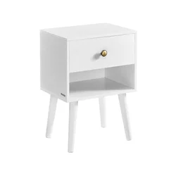 Songmics Komplet nočnih omaric 2 kosa 28x39x55 cm bela