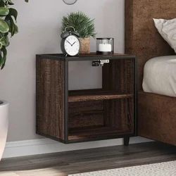 Zidni noćni ormarići 2 kom smeđi hrast 40x31x39,5 cm
