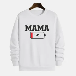 MAFIMI Ženski duks Mama bez baterije, Beli