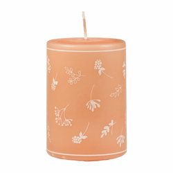Oranžna sveča Unipar Fleur, čas gorenja 48 h