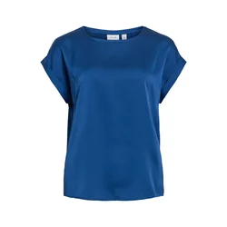 VILA Bluza VIELLETTE temno modra