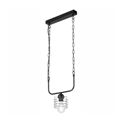 Luster na lancu MORGAN 1xE27/60W/230V crna/hrom