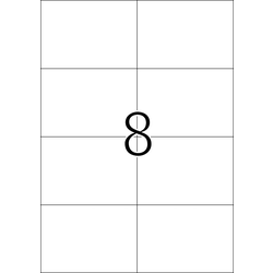 Etikete 105X74 A4/8 1/100 bela