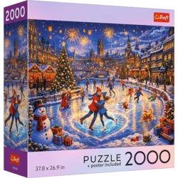Trefl - Puzzle Kolekcija ZDA: Praznični večer drsanja - 2 000 kosov
