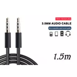 Audio kabl 3.5mm stereo (muški) na 3.5mm stereo (muški) AUX/1.5m dužina kabla/crni