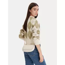 Ročna torba Tommy Hilfiger Th Glam Mini Chain Crossover AW0AW18142 Écru