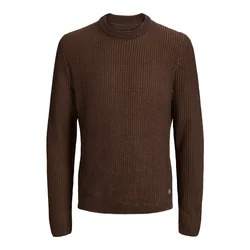 JACK & JONES Pulover JJEDOVER čokolada