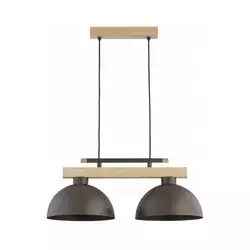Luster na sajli VERTA 2xE27/15W/230V braon/bež