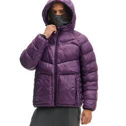 Cropp - Prošivena puffer jakna s kapuljačom - tamno ljubičasta