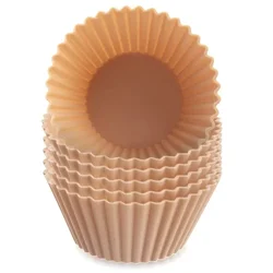 Northix Silikonski modelčki za mafine, bež, 6,5 cm, komplet 6 kosov