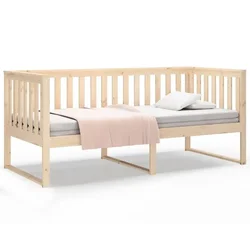 Vidaxl Dnevna postelja brez vzmetnice 100x200 cm masivni les borovec