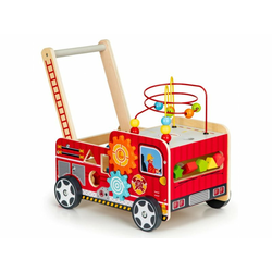 ECO TOYS EDUKATIVNA DRVENA GURALICA SA KOCKAMA - VATROGASAC