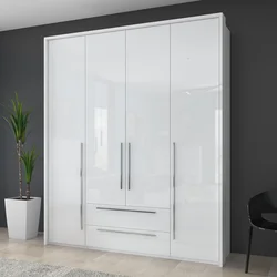JELA PLAKAR P42A/PN - kolekcija Piano - Kristalno bela/Kristalno Bela HG Lak - 187x226x60 cm