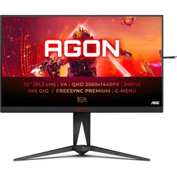 AOC gaming monitor AGON AG325QZN/EU 31.5/VA/2560x1440/240Hz/1ms GtG/HDMIx2,DPx2,USB/Freesync/pivot/crna AG325QZN/EU