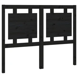 Uzglavlje za krevet crno 125,5 x 4 x 100 cm od masivne borovine