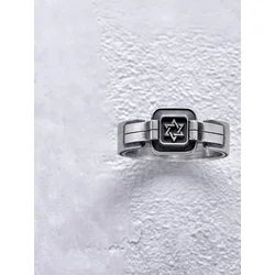 REYTEL Prstan SHIELD OF DAVID srebrna