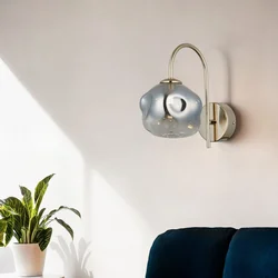 Opviq Zidna lampa Herman-80-19, O18, 15cm, IP20, Zlatna boje