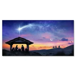 tulup.si Steklena slika Božič stabilen Jezus. 100x50 cm