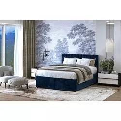 Boxspring Krevet Nikol 180/200 cm , tamnoplava