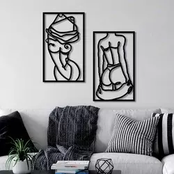 Wallity Zidna dekoracija Body Positive, 42 x 70 cm, Crna