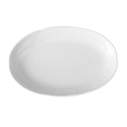 Ovalni Krožnik Flora, Porcelan, 280x180mm