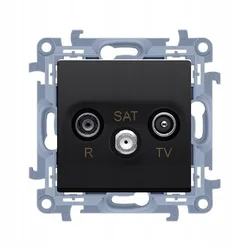 RTV-SAT vtičnica SIMON 10 CASK.01/49 črna