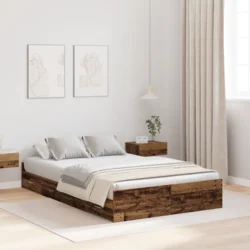 Krevet s ladicama Staro drvo 120 x 190 cm Konstruirano drvo