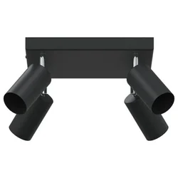 Stropni reflektor s reflektorima Crna 26 x 26 x 16 cm Metal