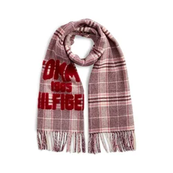 TOMMY HILFIGER Šal kremna/roza/rdeča/bordo