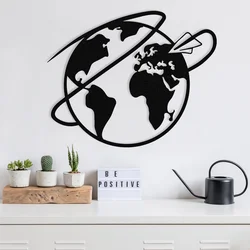 Opviq Zidna dekoracija Travel, 55x44 cm, 1.2mm, Crna