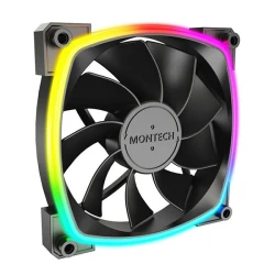 Montech RX120 PWM Black ARGB Ventilator sa obrnutim dizajnom lopatica