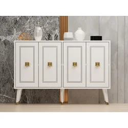Wallity Komoda Hartin 120x80x30cm Belo-Zlatna