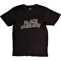 Black Sabbath Wavy Logo Hi-Build Black XL Majica