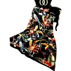 Luxury blanket PompA¶A¶s by Casa Padrino jungle black/multicolored with extremely many rhinestones - PompA¶A¶s blanket designed by Harald GlA¶A¶ckler