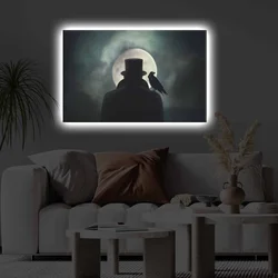 Opviq Slika na platnu sa LED osvetljenjem 45x70cm