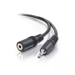 E-GREEN Kabl audio 3.5mm - 3.5mm M/F (produžni) 2.5m crni