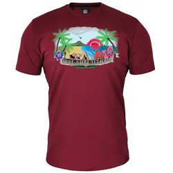 011Shop Muška majica kratkih rukava Pičke,plaža,tetovaža, Bordo