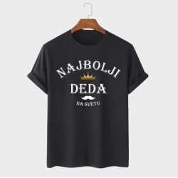 MAFIMI Muška majica Najbolji deda, Crna