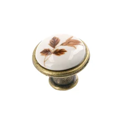Dugme za nameštaj J4 26.5mm mesing+porcelan GTV