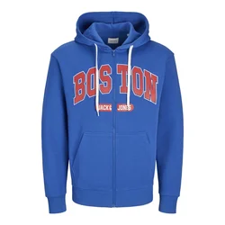 JACK & JONES Jopa na zadrgo Bradley modra/rdeča/bela