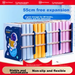 Maotaizi Držač za knjige, 4 pregrade, 55 cm, Plavi