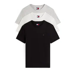Tommy Jeans Majica svetlo siva/črna/bela